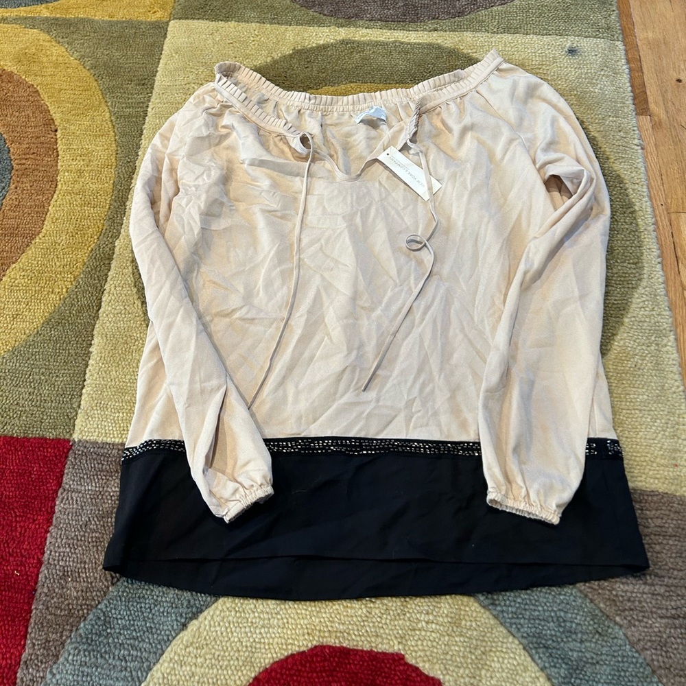 10 for $15 NWT New York & Company Long Sleeve Oversized Blouse Top Size XS